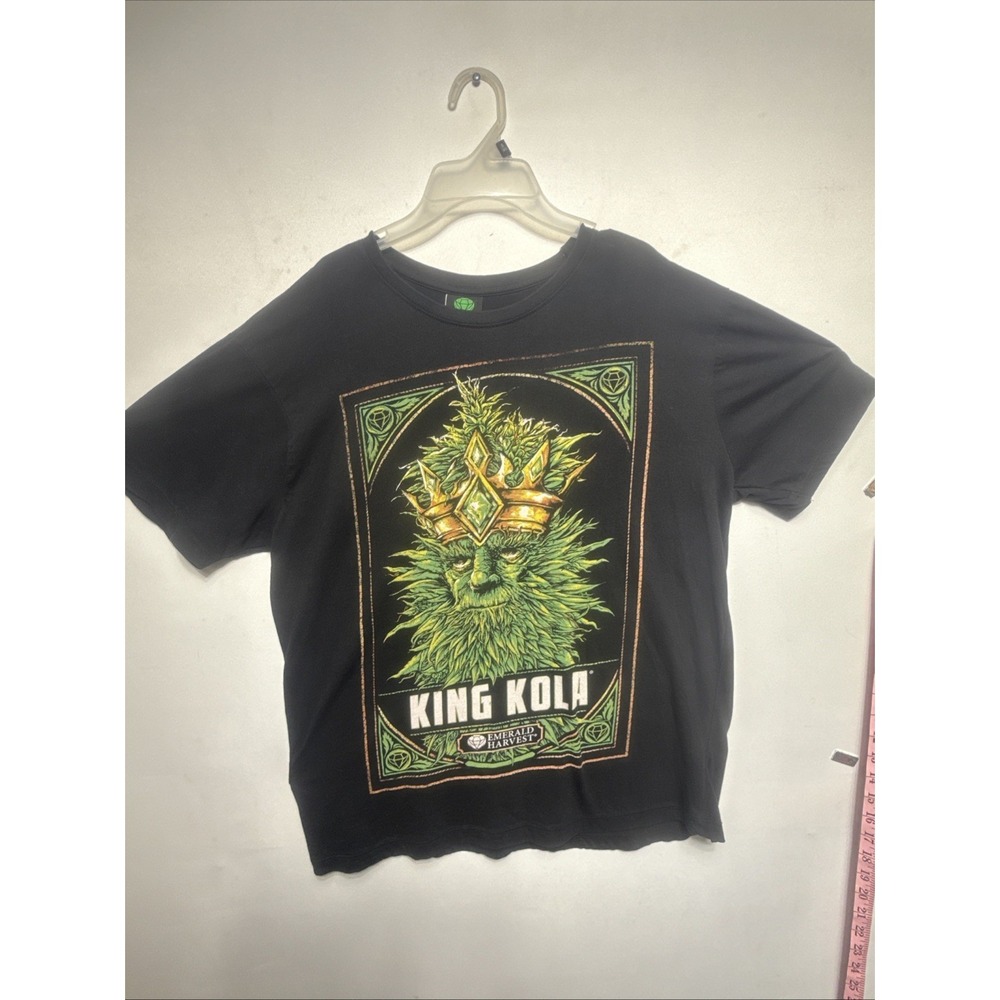 King Kola Emerald Harvest Hemp Black Short Sleeve T-Shirt Women's‎ XL